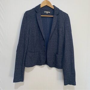 People Like Frank Blue Knit Blazer Cardigan Elbow Patch Size Med USA